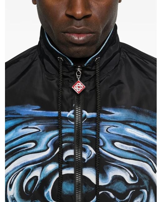 Chaqueta Con Cordones Y Estampado Gráfico Casablanca de hombre de color Blue