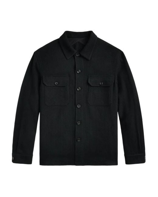 Ralph Lauren Black Cashmere Shirt Jacket for men