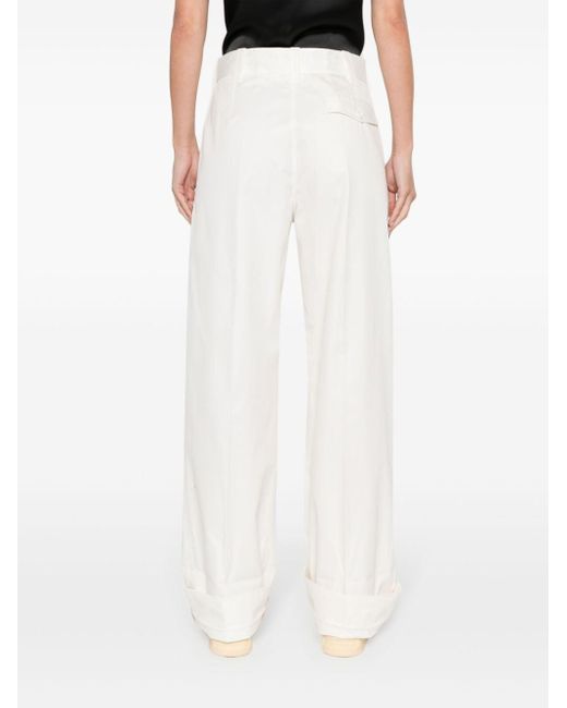 Pantalones Delon con pinzas Herno de color White