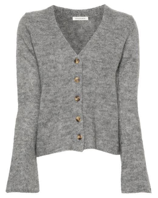 By Malene Birger Gray Bell-sleeves Mélange Cardigan