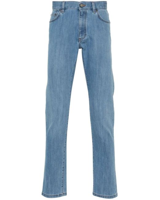 Mid-rise slim-fit jeans di Zegna in Blue da Uomo