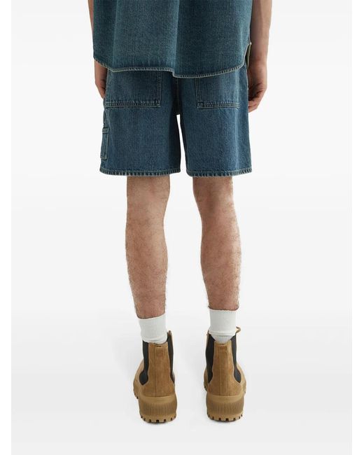 Jil Sander Blue Straight-Leg Denim Shorts for men