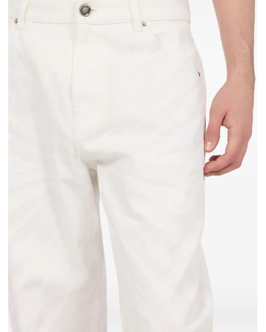 Vaqueros Rectos Con Estampado Ray Roberto Cavalli de hombre de color White