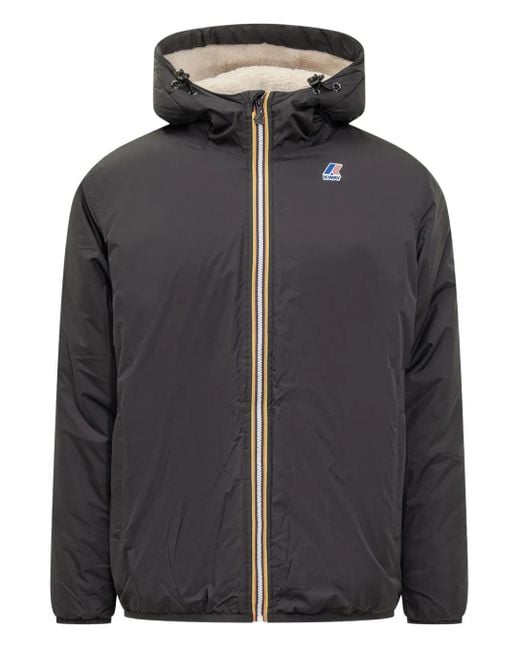 K-Way Hooded Padded Jacket Black