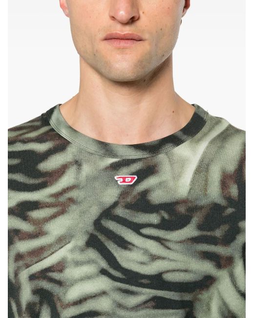 DIESEL Gray T-Boxt-N3 Cotton T-Shirt for men