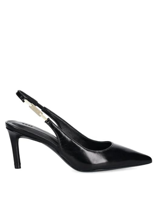 Boss Black 75Mm Slingback Pumps