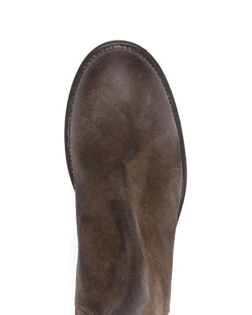 Moma Brown Leather Ankle Boots for men