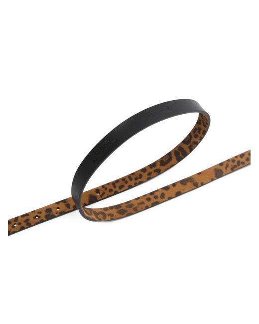 Pinko White Animal-Print Buckle Belt