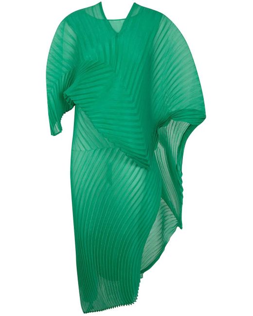 Issey Miyake Wander マキシドレス Green