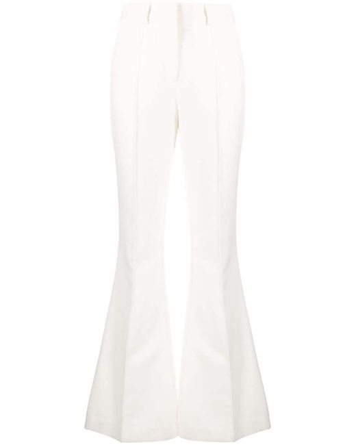 Acler White Wirra Flared Trousers