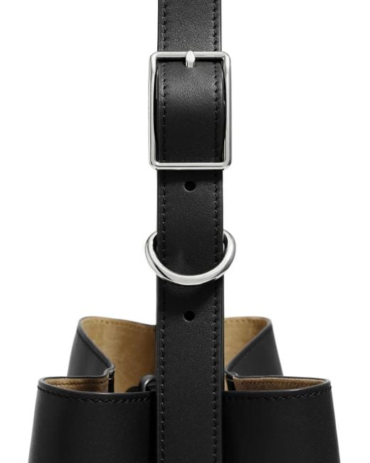 Bimba Y Lola Black Medium Carlino Leather Shoulder Bag