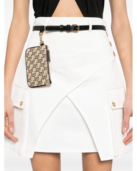 Falda con diseño a capas Elisabetta Franchi de color White