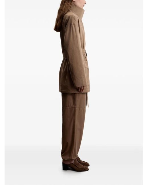 12 STOREEZ Brown Drawstring Track Pants