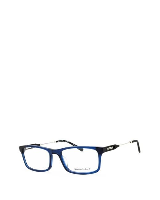 Calvin Klein Blue Rectangle-Frame Glasses for men