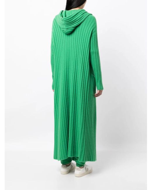 Teddy Cashmere Green Amalfi Rib-Knit Cashmere Cardigan