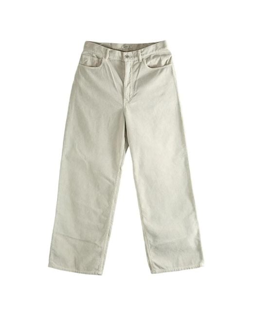 Auralee White Straight-Leg Trousers