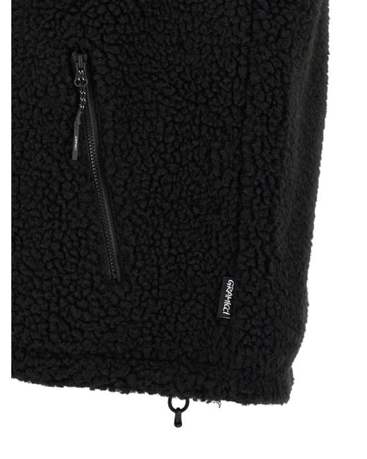 Gramicci Black Reversible Sherpa Vest for men