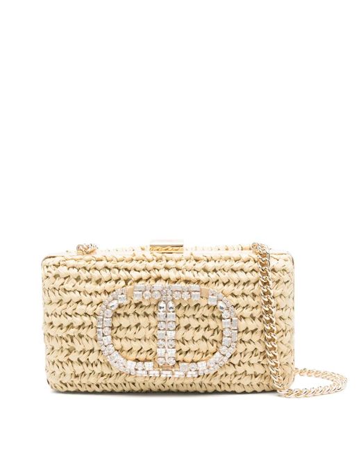 Twinset Natural Straw Clutch Bag