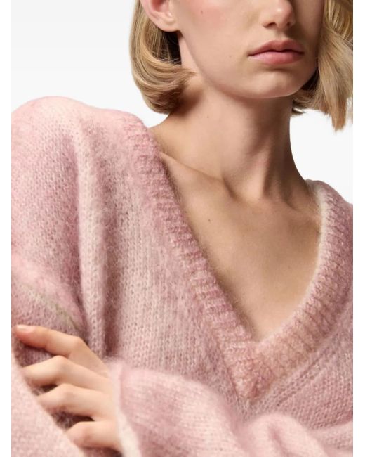 Pinko Vネック セーター Pink