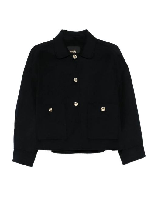 Maje Black Single-Breasted Jacket