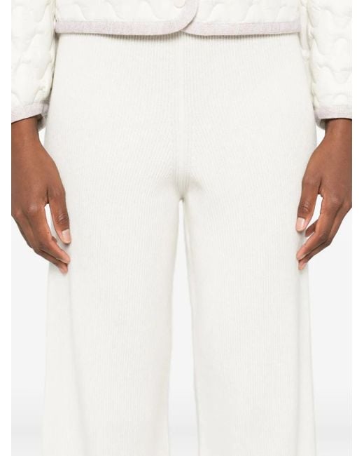 Fabiana Filippi White Ribbed Trousers