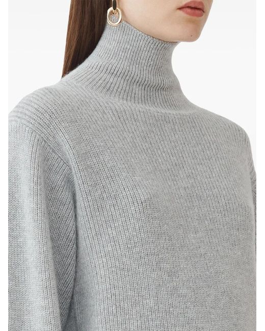 Fabiana Filippi Gray Turtleneck Sweater