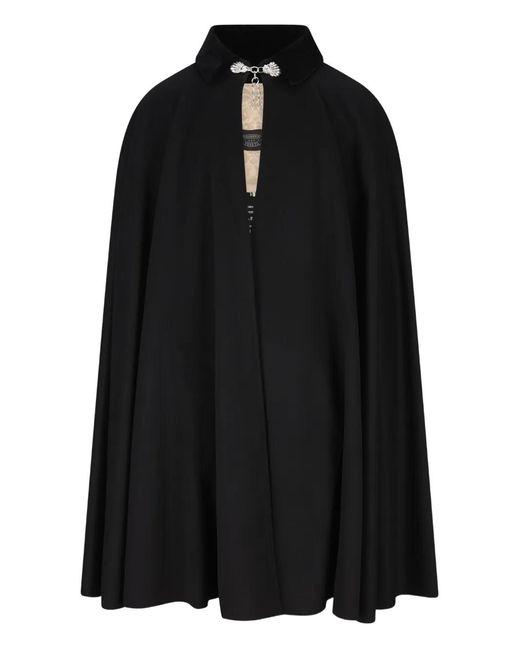 Il tabarro Wollen Cape in het Black