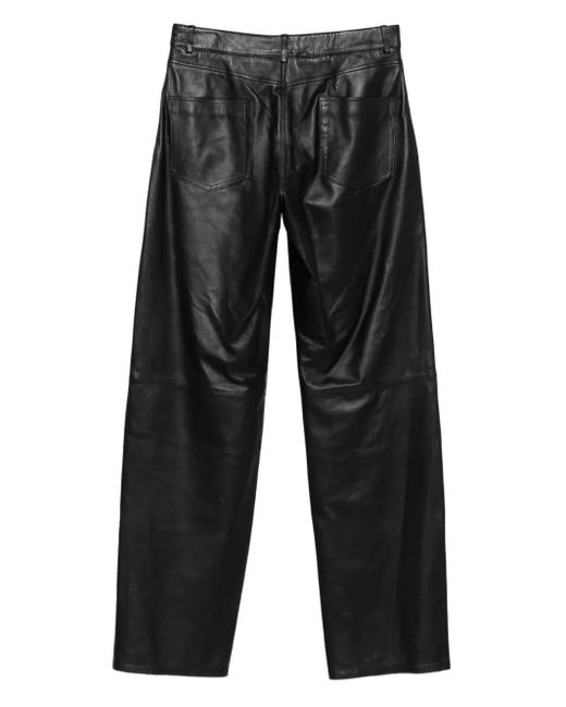 Arma Black Leather Trousers