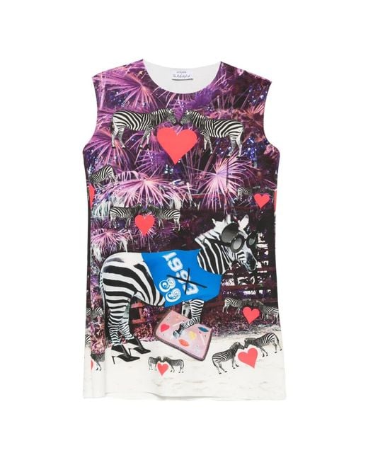 The Artistylist Pink Zebra-Print Sleeveless Mini Dress