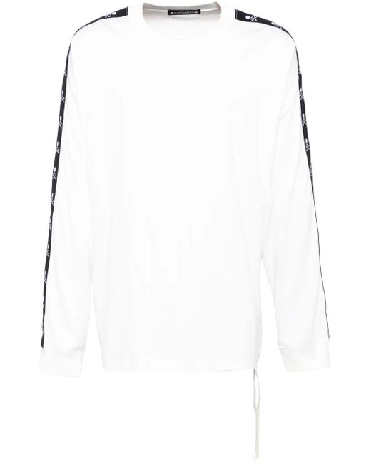 MASTERMIND WORLD White Logo Tape Long Sleeves T-Shirt for men