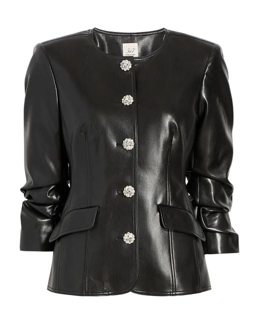 Cinq À Sept Chris Jack Met Gesmockt Detail in het Black