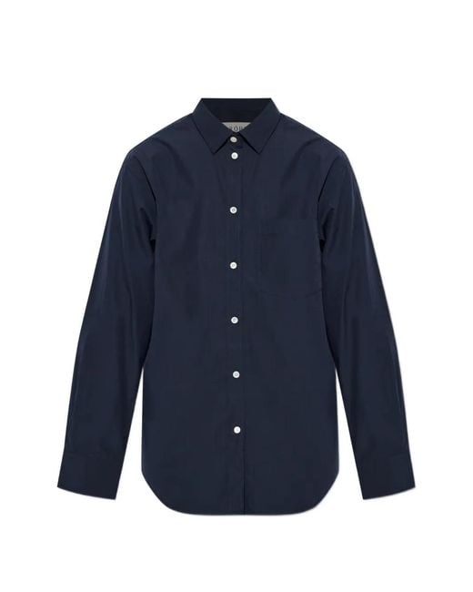 Rohe Blue Chest-Pocket Cotton Shirt