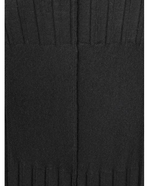 Marc Jacobs Gedraaide Midi-Jurk Van Merinowol in het Black