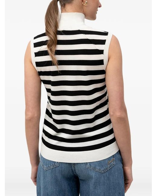 Boss Black Striped Sleeveless Sweater