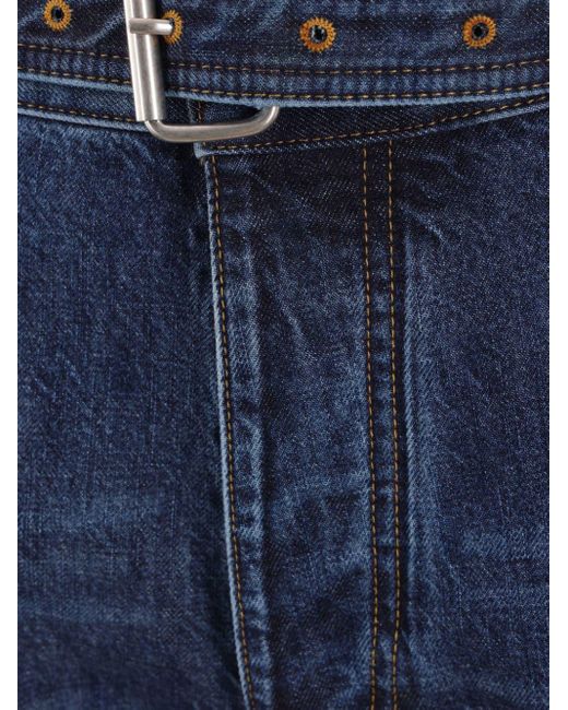 Bottega Veneta Halbhohe Jeans mit Gürtel in Blue für Herren