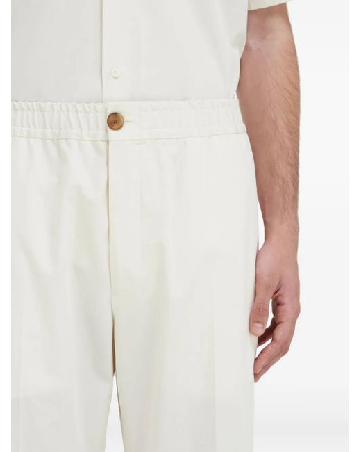 Ferragamo White Elasticated Tailore Trousers for men
