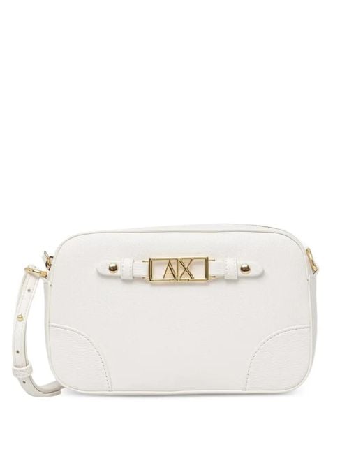 ARMANI EXCHANGE Natural Logo-Plaque Shoulder Bag