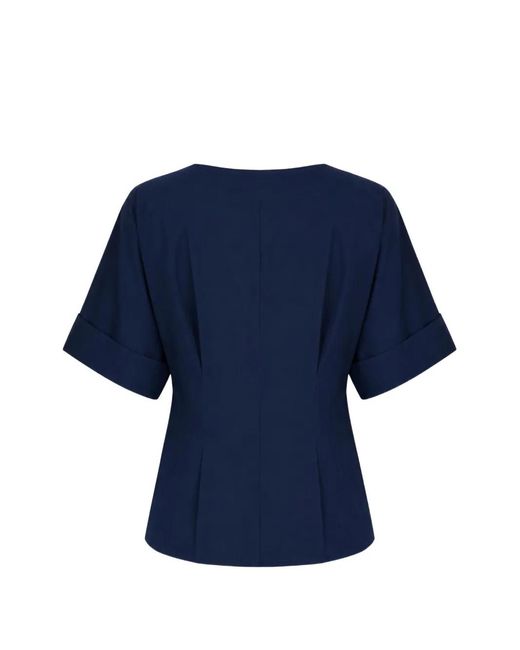 Staud Blue Elle Button-Up Top