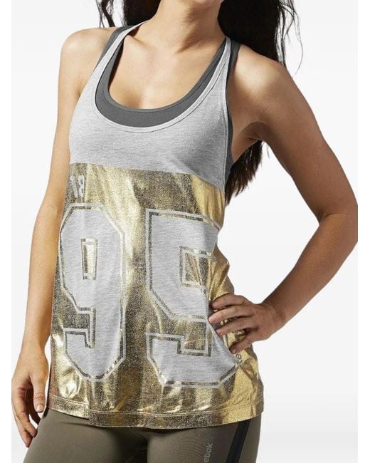 Reebok Gray Metallic Tank Top