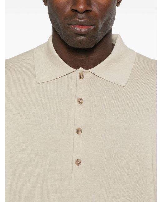 Closed Natural Fine-knit Polo Shirt for men