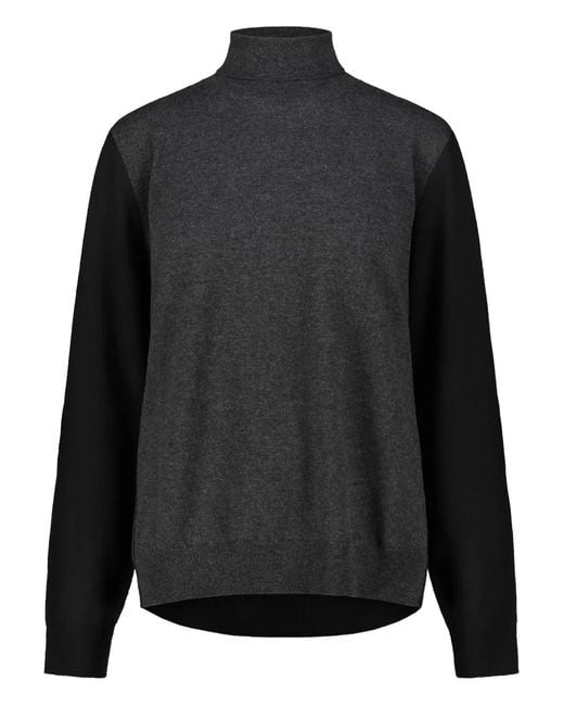 Maison Margiela Black Colour Block Roll-Neck Sweater