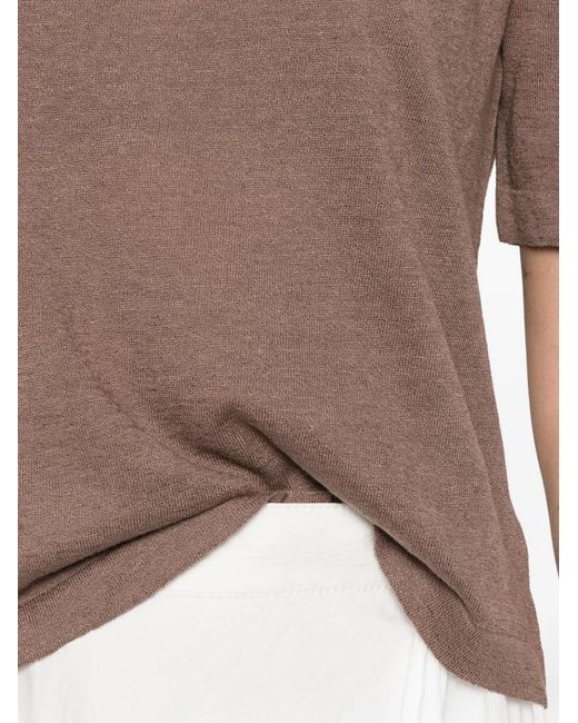 Base London Brown Round-Neck T-Shirt