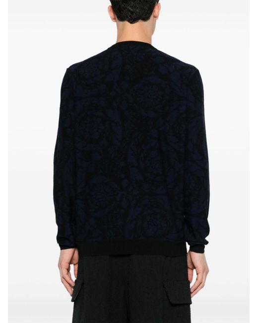 Versace Jacquard-pattern jumper in Black für Herren