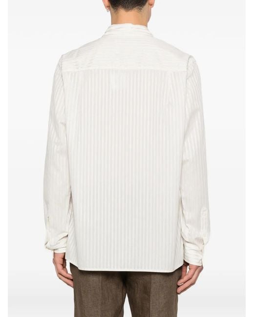Jonathan Simkhai White Striped Shirt for men