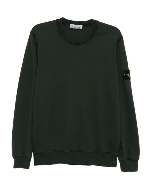 Stone Island Green Badge Crew Sweatshirt for men
