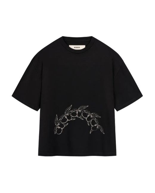 ROUGH T-Shirt Mit Grafischer Stickerei in Black für Herren