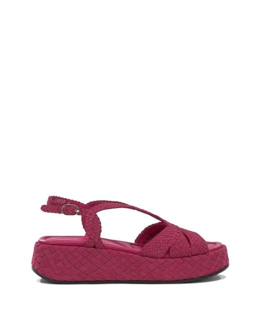 Toni Pons Purple Woven Platform Sandals