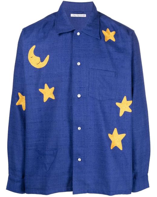 Camicia Botticelli Con Applicazione di Sky High Farm in Blue
