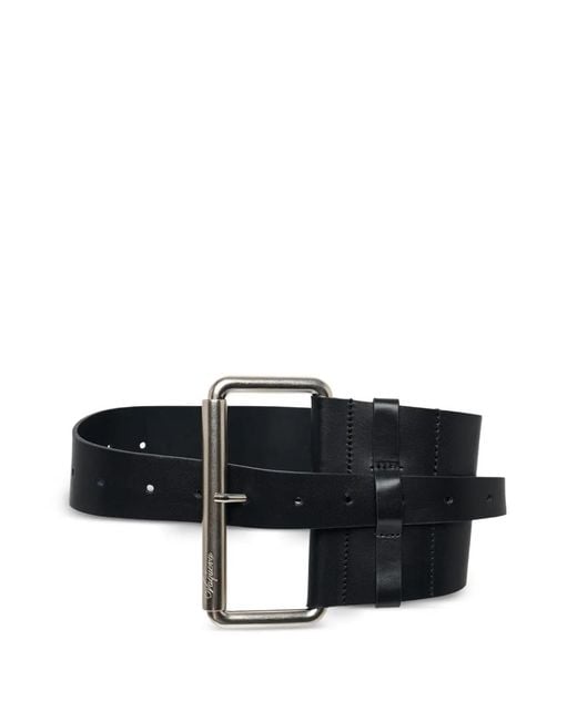 VAQUERA Black Equestrian Leather Belt