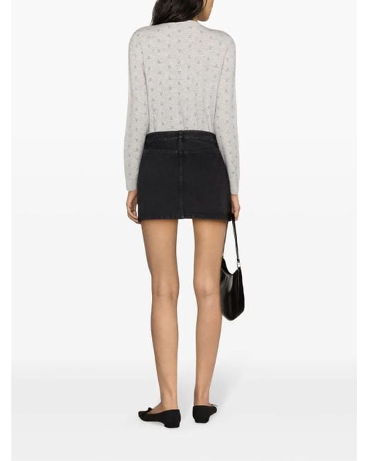 A.P.C. Black Mid-Rise Denim Miniskirt